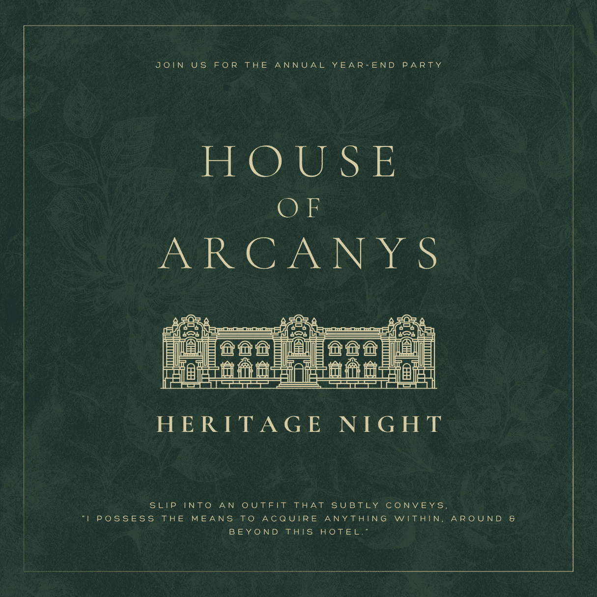 House of Arcanys: Heritage Night
